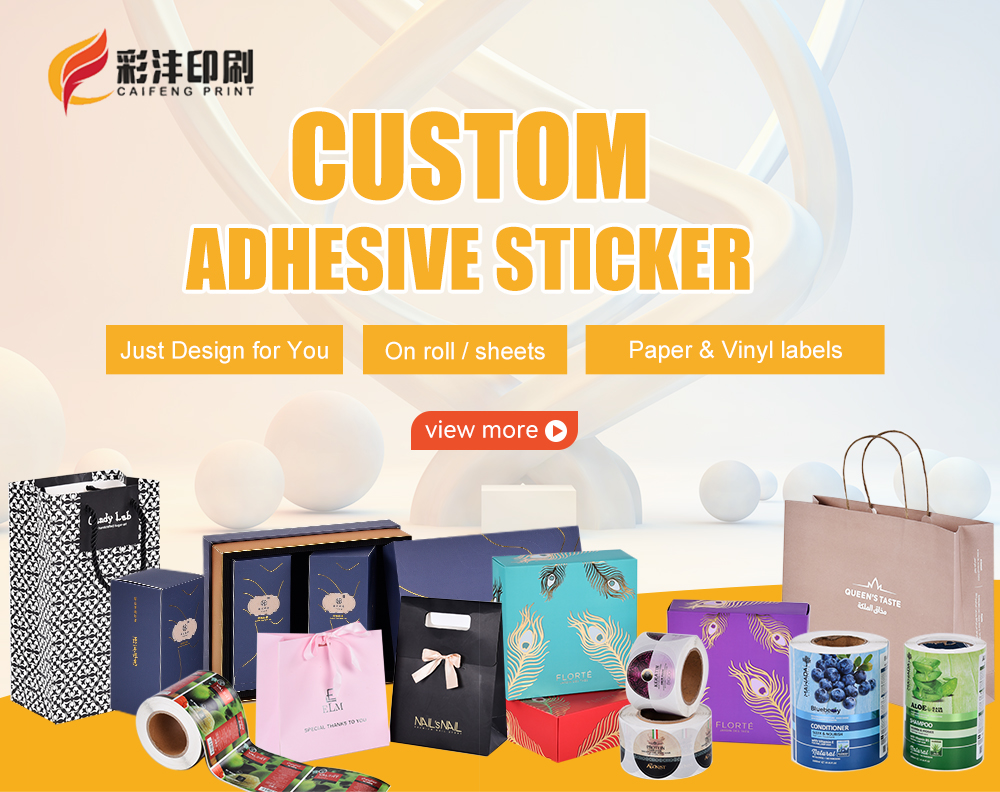 Transparent Carton Sticker Clear Gold Foil Stickers Self Adhesive CMYK PVC Material