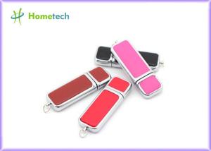 China Promotional engravable Leather USB Flash Drive custom logo printing wholesale