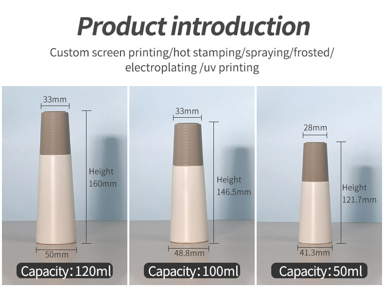 50g 30g Custom Empty Cream Jar Cosmetics Packaging Plastic Bottles 30ml 50ml 100ml 120ml