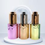 Flat Shoulder Essential Oil Glass Eye Dropper Bottles Non Toxic