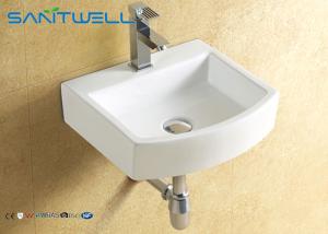 China Ceramic Wall Hung Wash Basin for Bathroom 395*375*110 mm , wall mount sink wholesale
