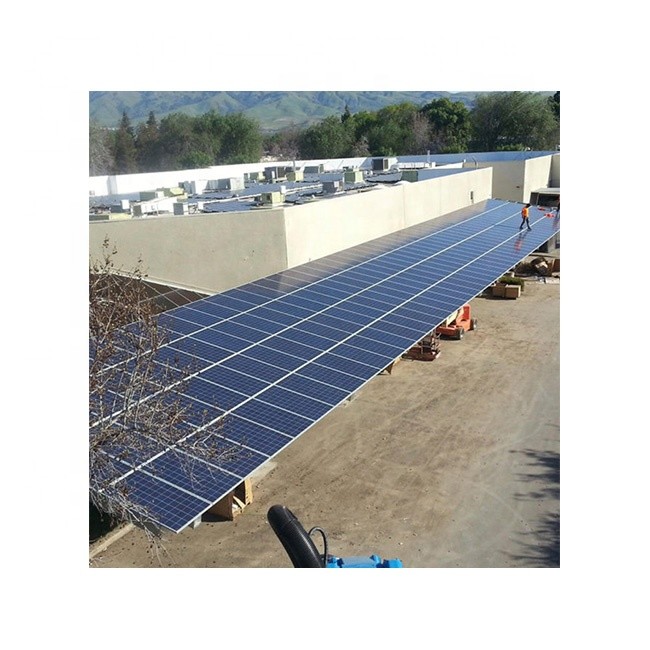 Framed Ground Mounted Solar Pv Systems Anodized For car packing carport solar bracket