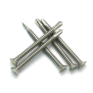 China SUS 410 DIN7504P Phillips Drive Flat Head Self Drilling Screw Dacromet Inorganic Coating wholesale