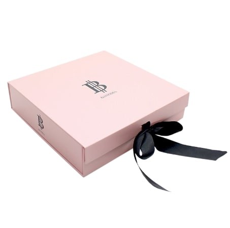 Cardboard Book Shape Luxury Folding Gift Box Ribbon Closure Box CMYK PMS