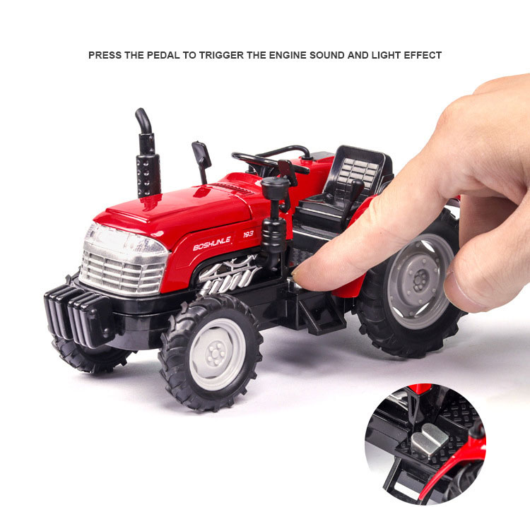 Simulation 1 32 Agricultural Tractor Children'S Toy Alloy Car With Sound and Light Generation