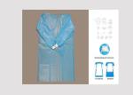 Anti Bacterial Disposable Surgical Gown Weight 35-60gsm For Food / Electronic