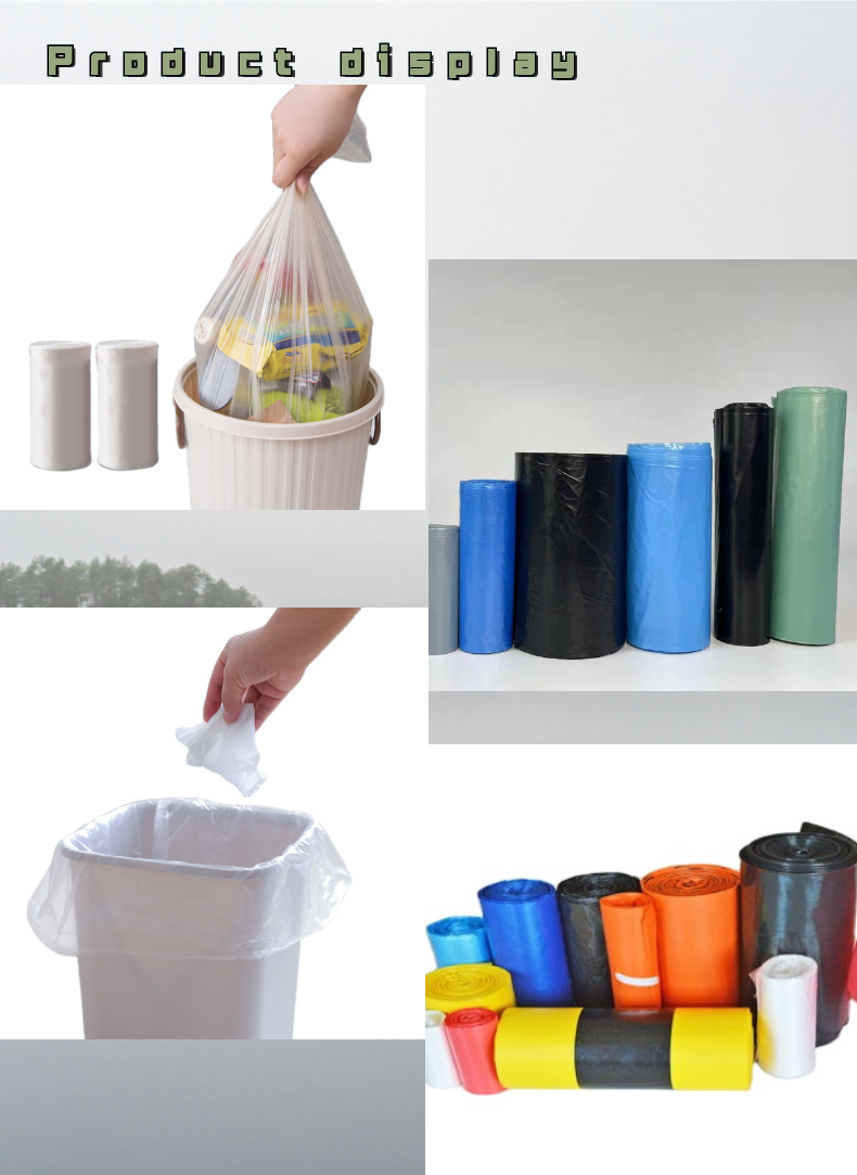 Custom 13 Gallon or Any Other Size Star Seal Trash Bags HDPE/LDPE/LLDPE in Black
