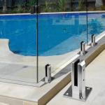Balcony Glass Spigot Frameless Black Glass Spigots