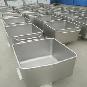 China Jf Sheet Metal-Stainless Steel Butcher Meat Processing Trolleys Bin wholesale