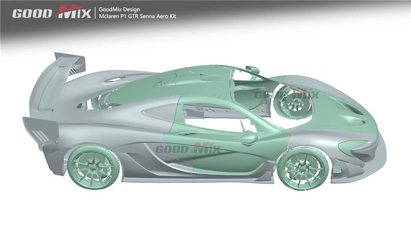 For McLaren P1 Body Kit P1 Upgraded GTR Style Front and Rear Bumper Spoilers Carbon Fiber Body Kit