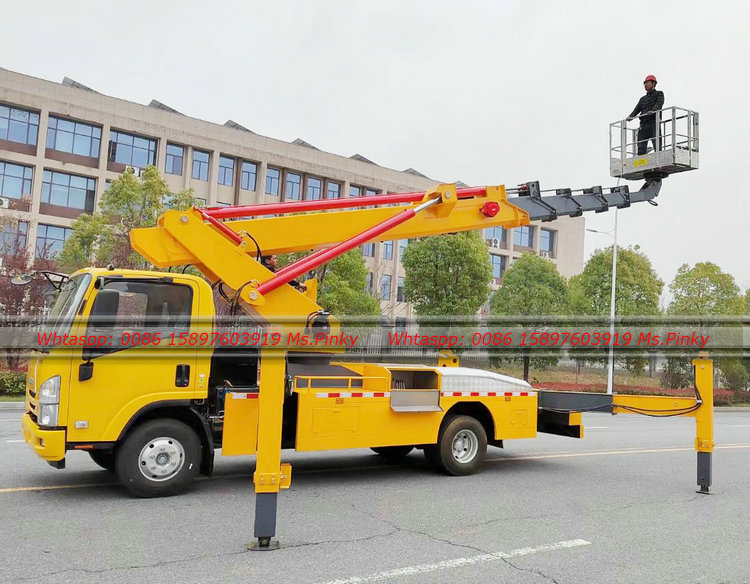 Cheaper Price 28M 30M 33M 36M ISUZU Telescopic Boom Isuzu Manlifter Truck With Aerial Bucket for Sales