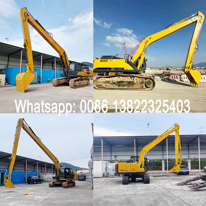 Q355B 20 Ton 55 Ton Excavator Long Reach Boom With Bucket And Cylinder Bucket