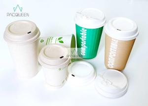 China Compostable Bagasse Pulp Coffee Lid High Clarity Fully Biodegradable wholesale
