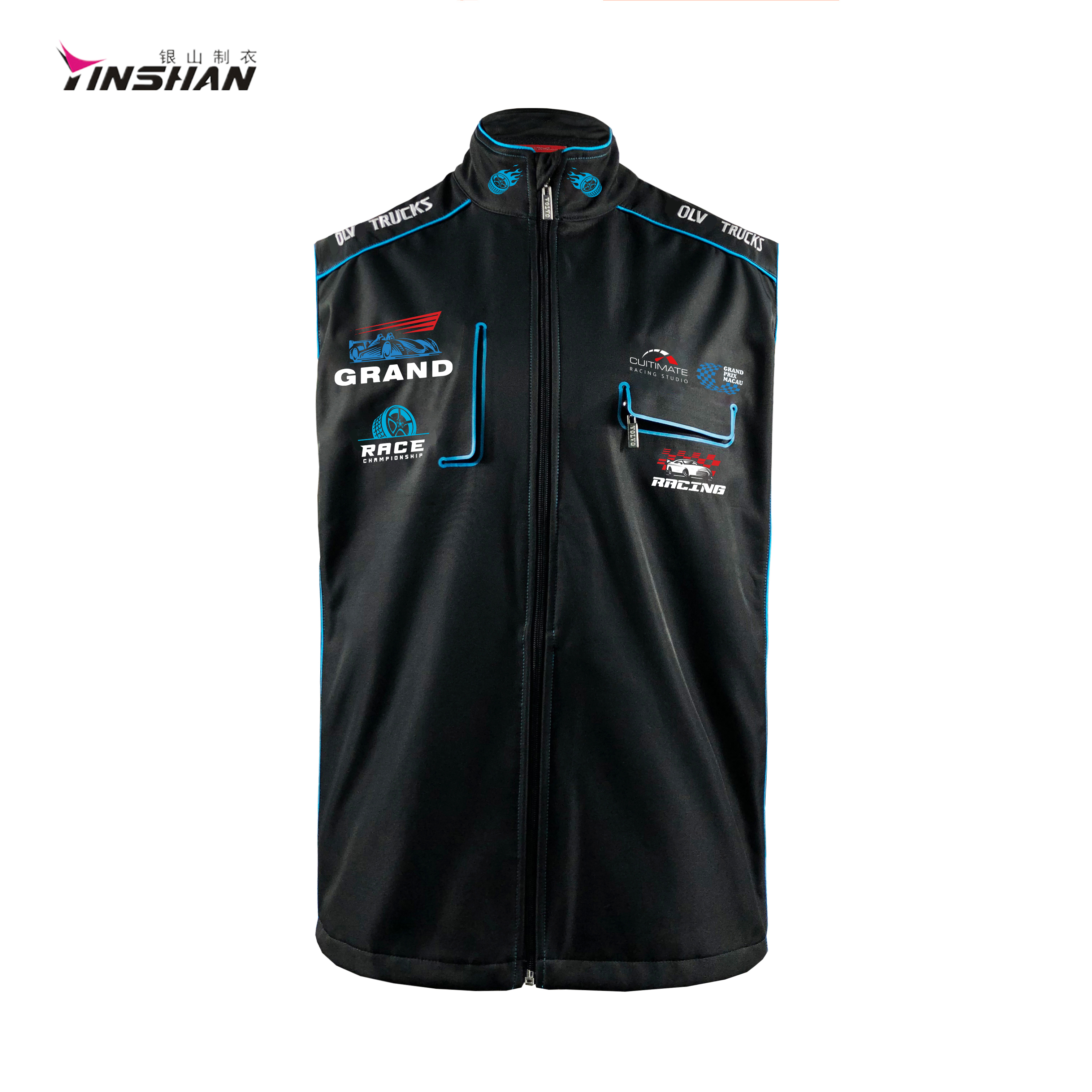 Woven Custom Men's Utility Vests for Horse Riding Jacket Long Sleeves Uniform