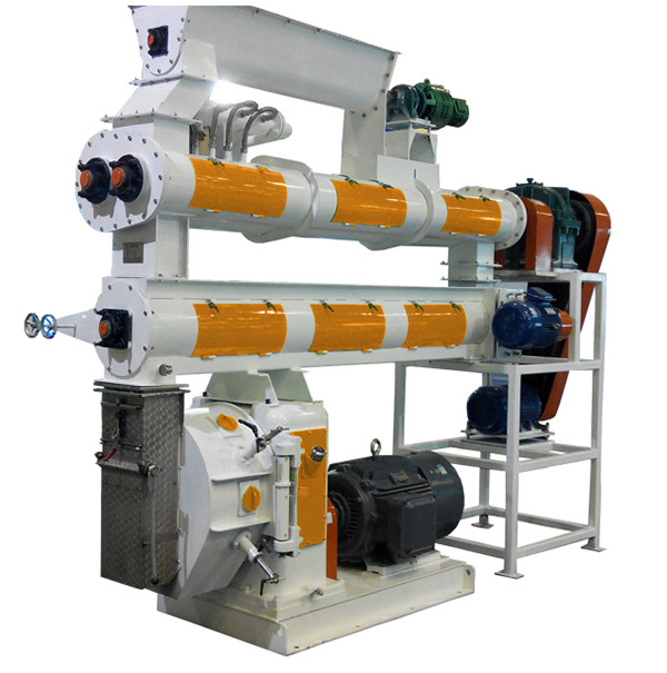 22KW Wheat Bran Automatic Cattle Feed Machine Stainless Steel Feed Pellet Line