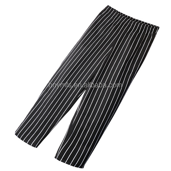 Top Quality Custom Design Workwear Chefs Clothing uniform pants with zipper fly checked chefs pants