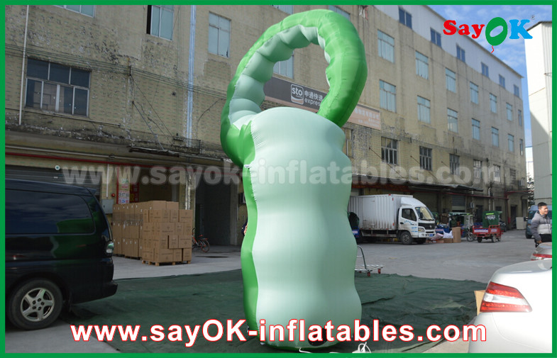 Green Oxford Cloth Inflatable Cartoon Characters / Inflatable Caterpillar