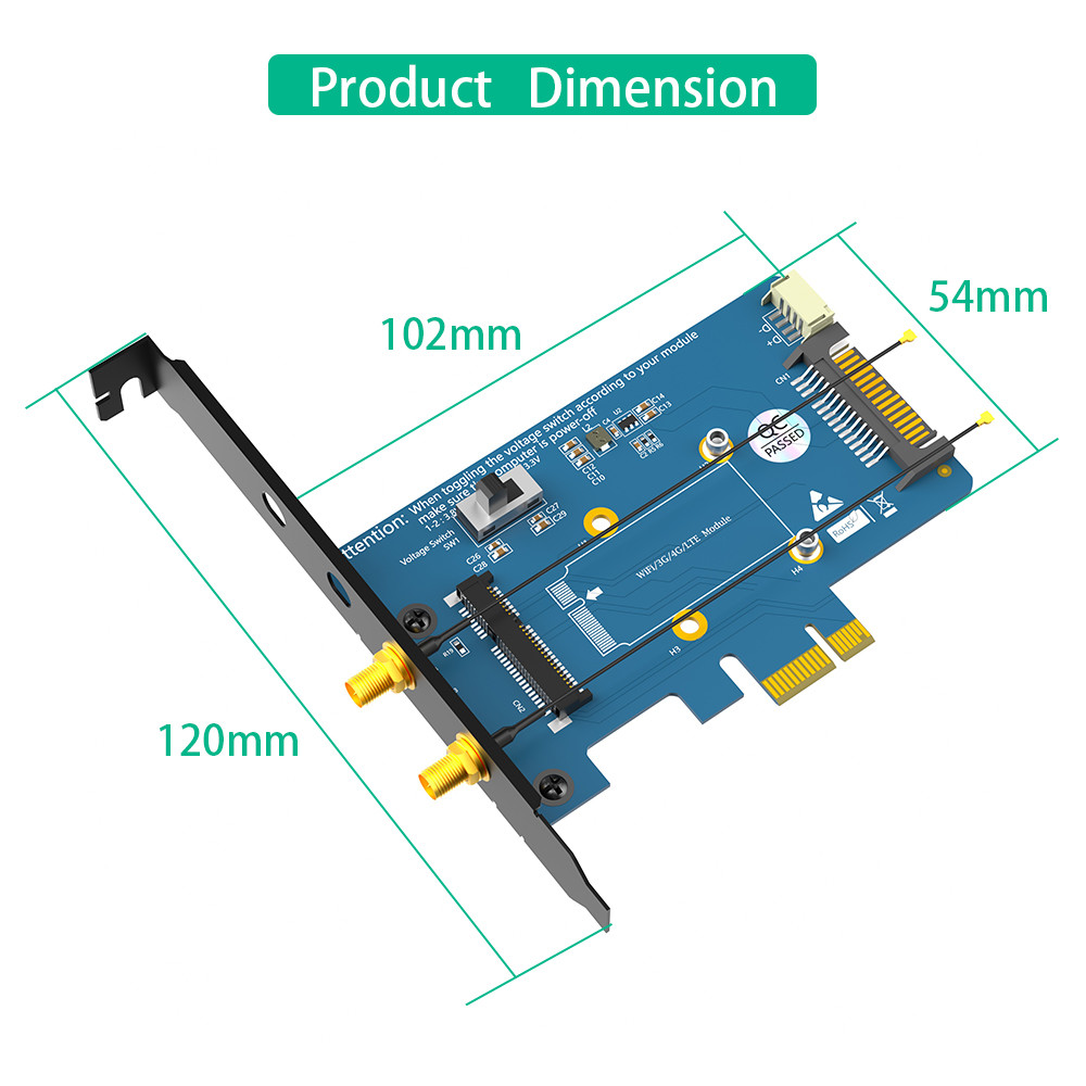 USB Mini PCI-E PCI Express To PCI-E 1X Adapter For WindowsXP