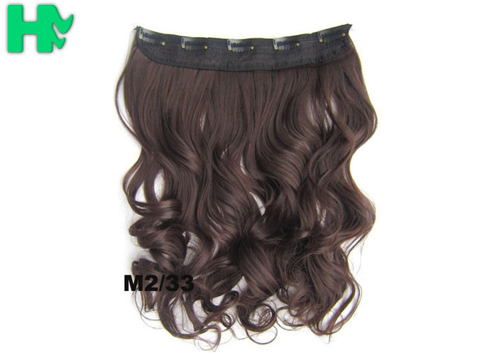 5 Clip Synthetic Curly Clip In Hair Extensions Hairpieces For Girls