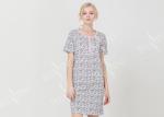 Cute Love Heart Printed Long Sleeve Cotton Nightdress , Soft Ladies Nighty Gown