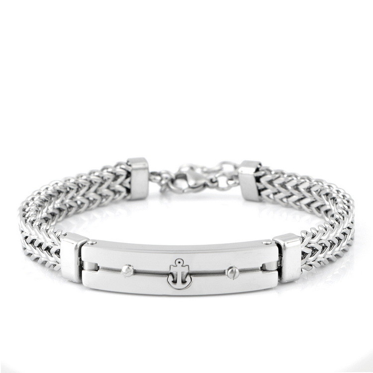 Stainless steel domineering chain anchor personalized men's bracelet hip-hop niche design