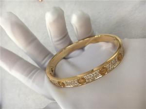 China Diamond High End Custom Jewelry Love Bracelet 18K Yellow Gold wholesale
