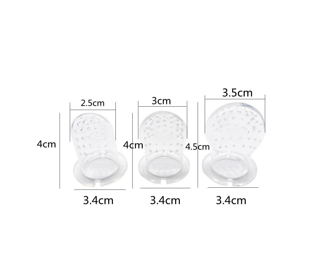Great 3 Different Sized Soft Silicone Food Fruit Feeding Pacifier Teething Toy for Toddler