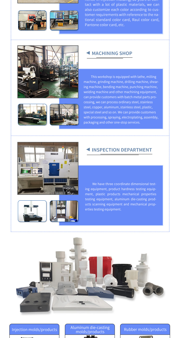 Injection Molding Mould For ABS PA66 PP PC PMMA PSU PCTG TPE TPU PBT Plastic Parts