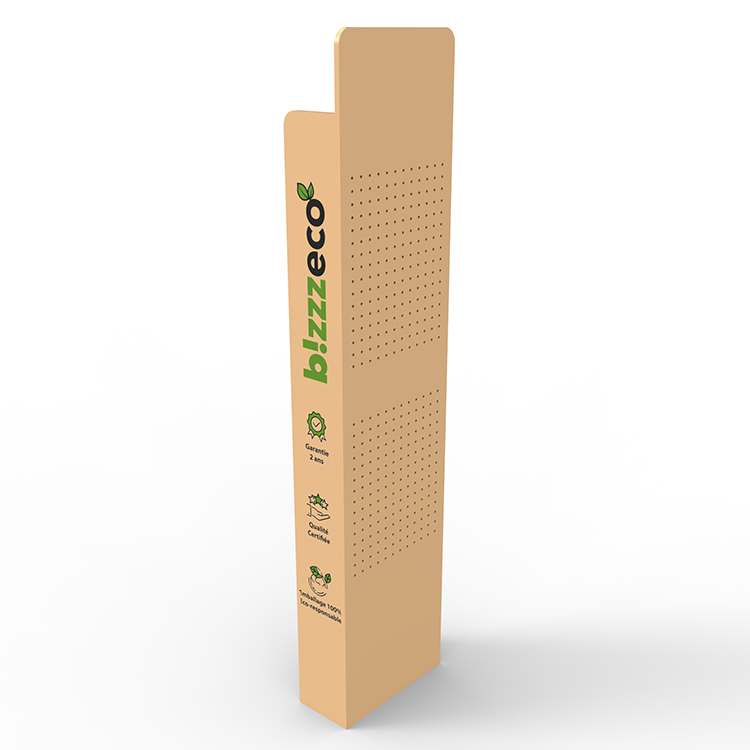 Free Standing Wood Pegboard Stand Earphone Display Stand For Retail Store