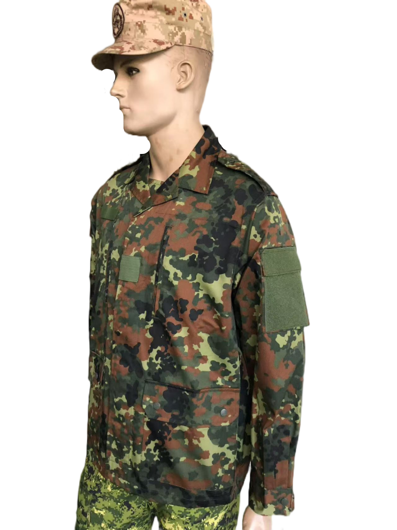 French TC 65/35 Twill Military Camouflage Uniform Set F2 Style For German Army