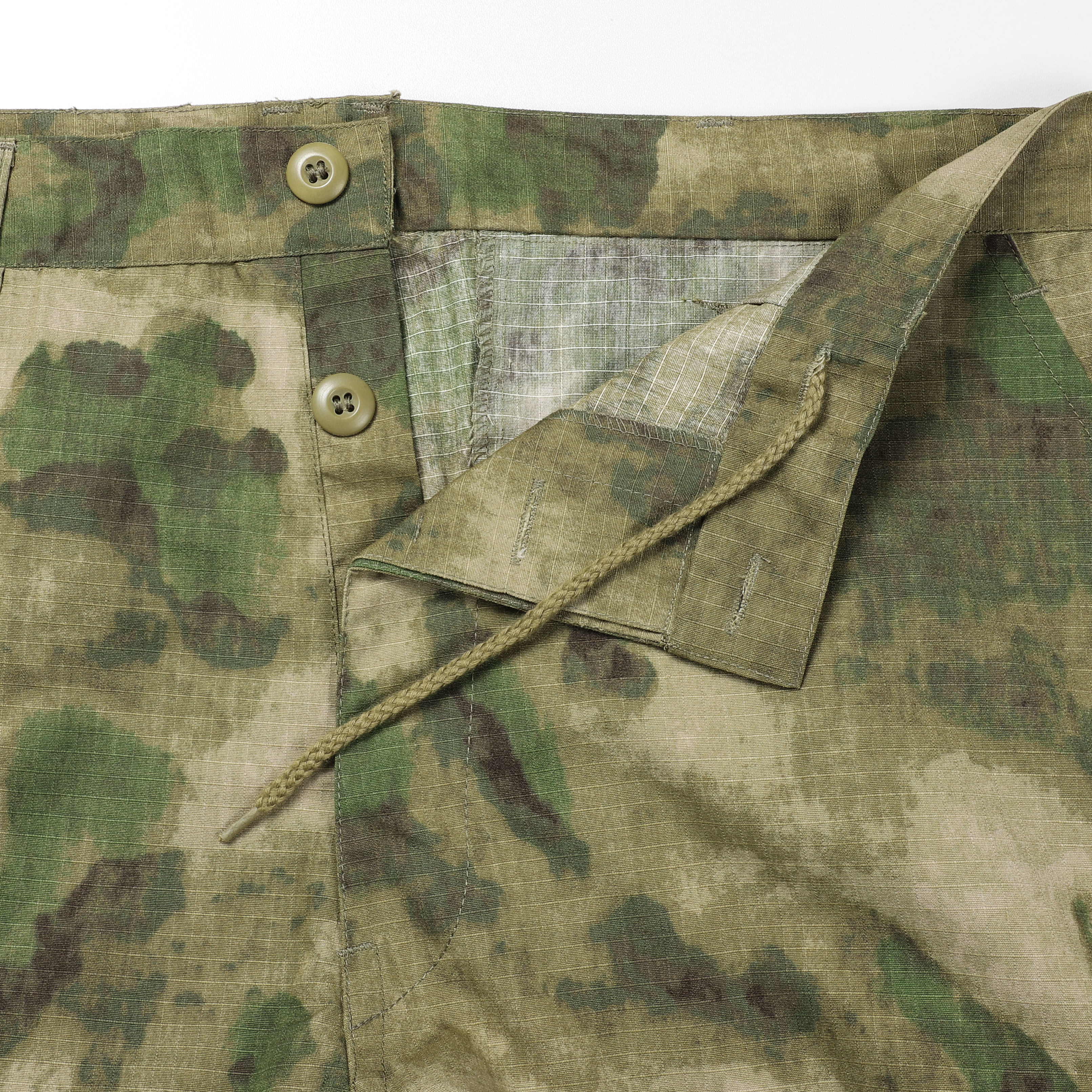 ACU Green Ruins Camoulfage Plaid Fabric Army Combat Uniform Suit