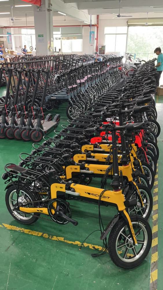 14 Inch E Bike Folding Electric Bike 14x2.125 Tire Aluminum Fork