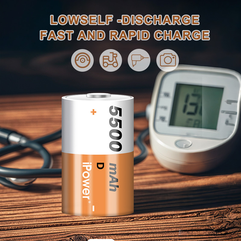 5500mAh 1.2V Rechargeable NiMH Battery Cell Batteries D Cells High Capacity
