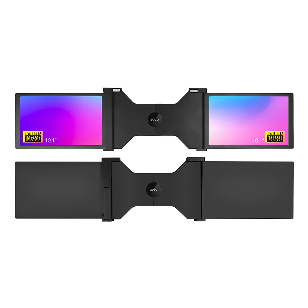 9mm Thickness 10.1in Portable Tri Screen Monitor FCC