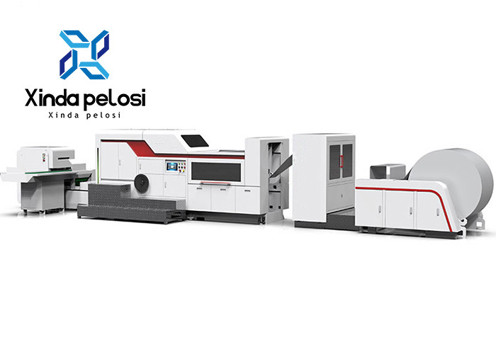 Fully Automatic 28kw Paper Shopping Bag Making Machine With Printing 150pcs/Min