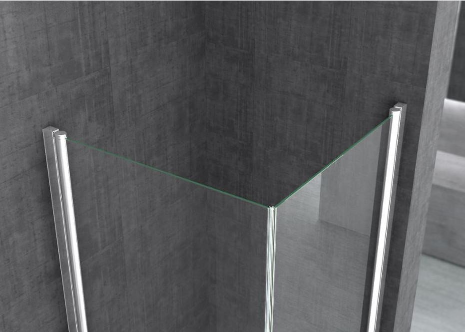 Corner Glass Shower Cabinet Square Shaped Spray Paint With Screen