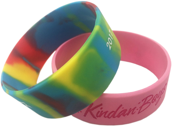 Widen custom Silicone bracelet for boys girls logo Wristband Recessed Rubber strap words color size
