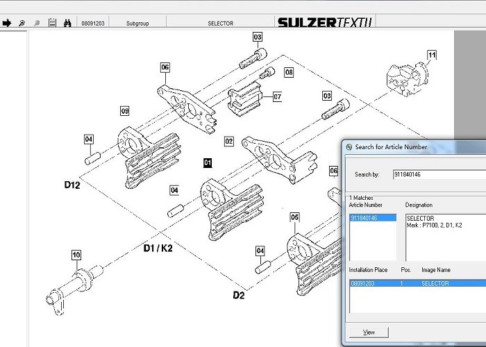 Two Color Selector Textile Machinery Spare Parts 911840144 Color Change Control