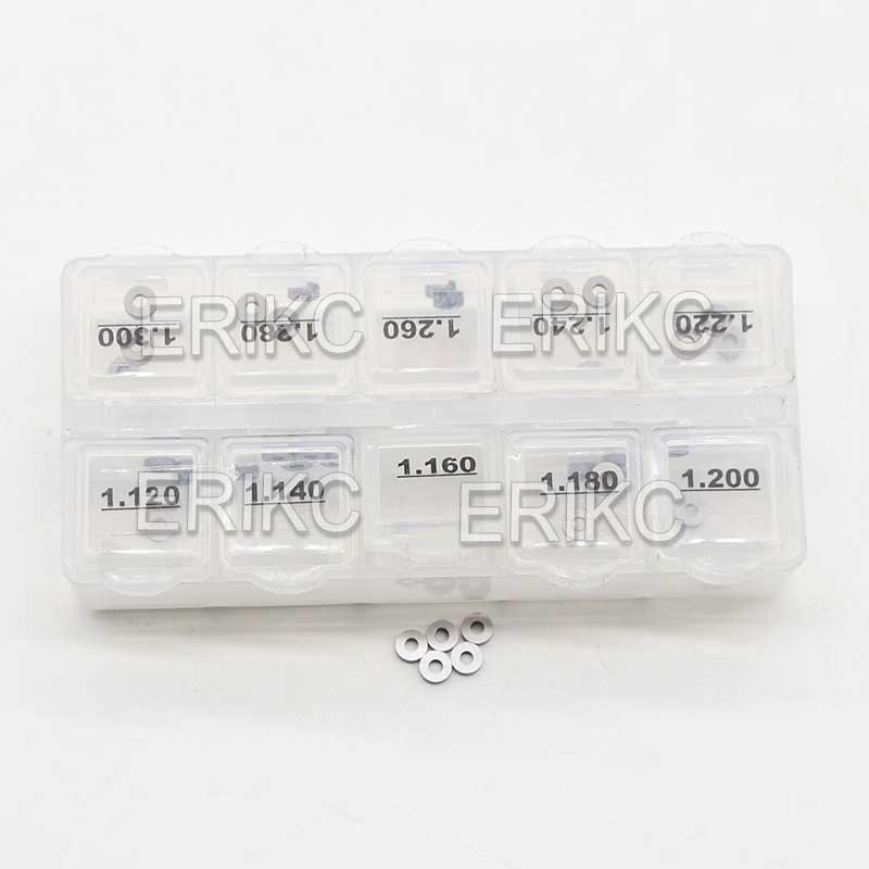 ERIKC Diesel Injector Shim B24 Common Rail Adjust Gasket Kit Spring Washer Shims Size 1.12-1.30mm for Denso