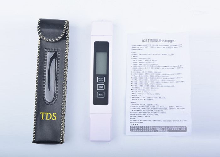 High Accuracy Drinking Water TDS Meter White With Titanium Alloy Probe
