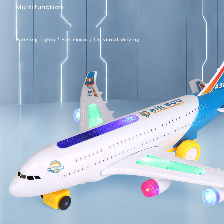 Children's Electric Toy Airplane A380 with Universal Wheels and Simulation Model