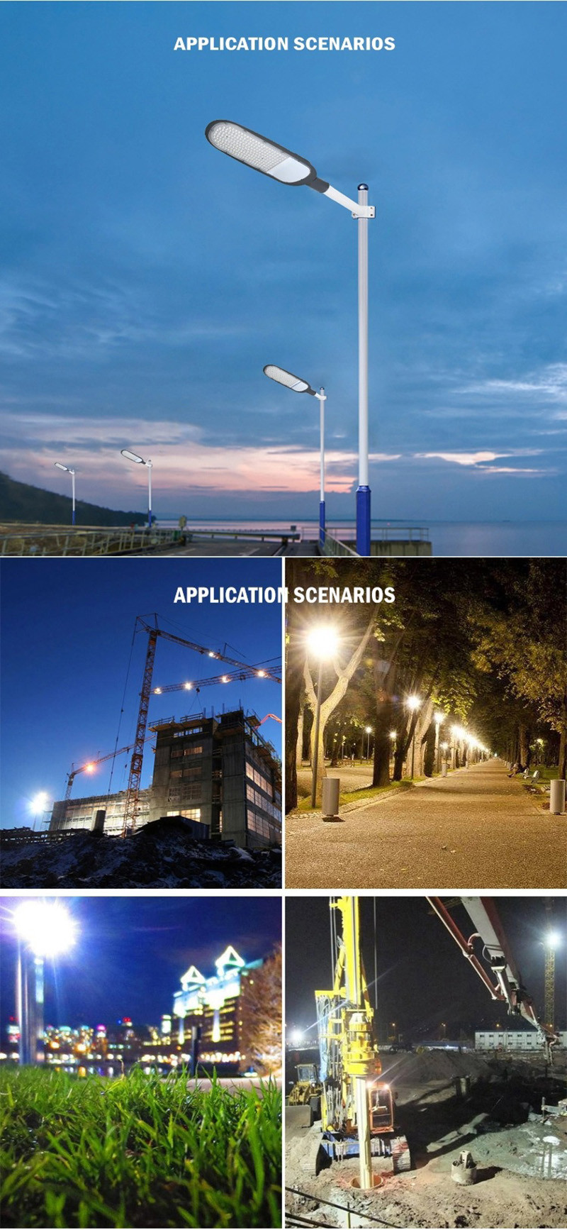 150w AC Led Flood Street Light Customizable Street Lamp Fixtures