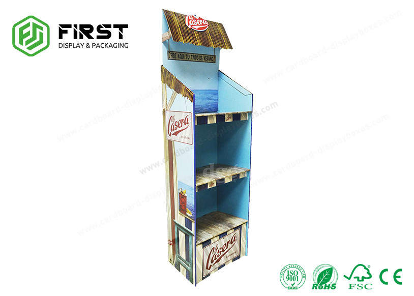 POP Foldable Cardboard Floor Display Customized Printing Paper Floor Cardboard Display Shelf