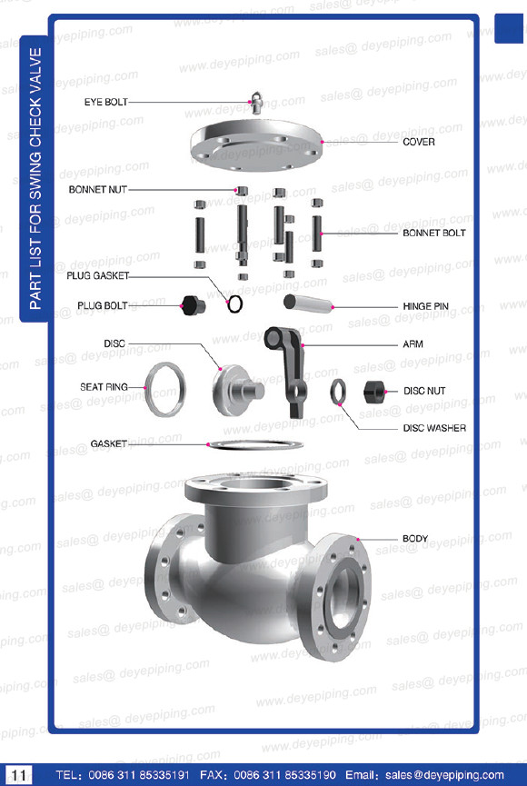 API594 Oil Gas Valve Metal To Metal Wafer Check Valve With Lug Drilled Holes CVS-0150-8L