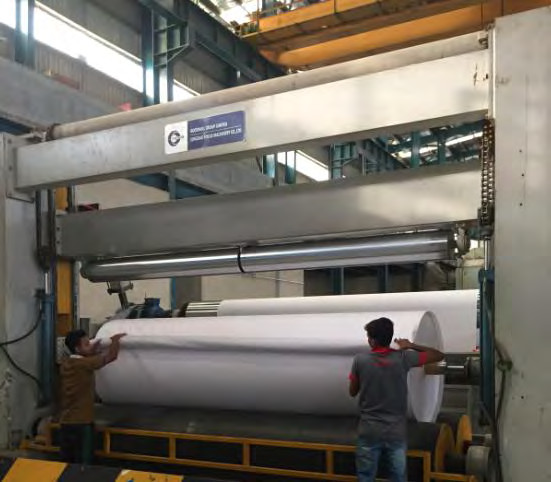 80g 350g 3200mm Three Wire Paper Making Machine 2 Floor Kraft Paper Packaging