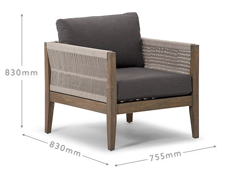 Garden Set AJUNION Luxury Teak Wood Outdoor Furniture Lounge Set Modern Polyester Rope Patio Set