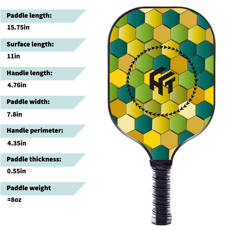 Custom Pickleball Paddle with Graphite Carbon Fiber and Honeycomb Core USAPA Approved