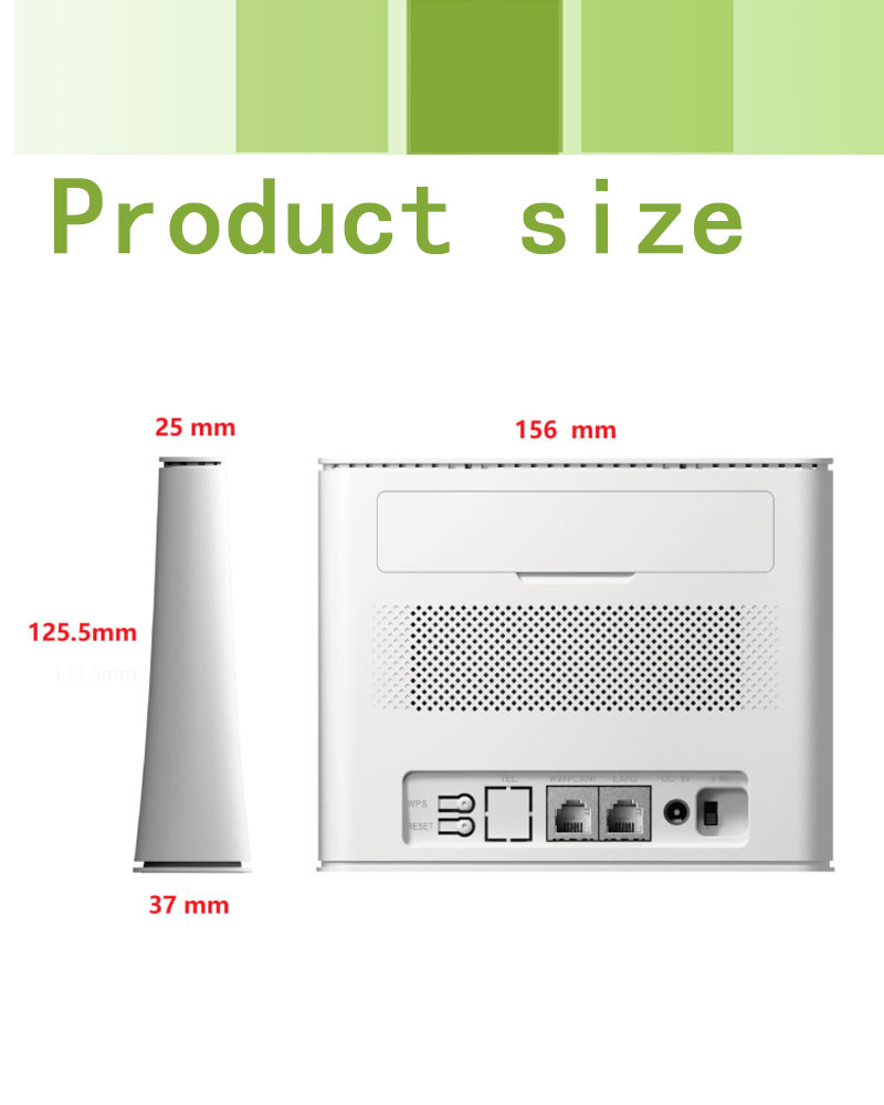 12V DC Power Supply Dual Band 4G LTE Router With Gigabit LAN/WAN Port