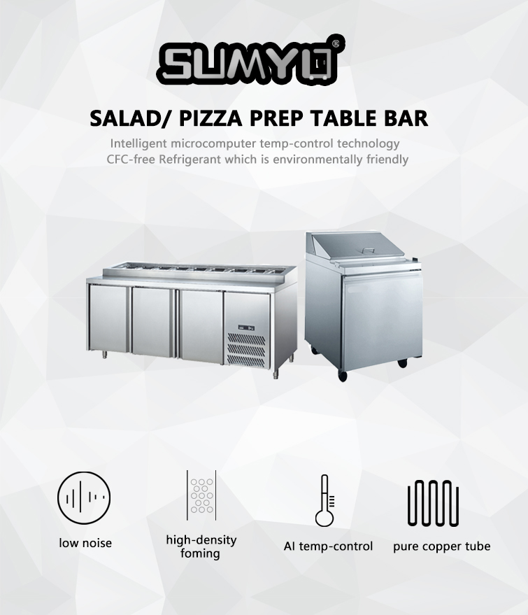 200L Saladette Table Display Counter Refrigerator