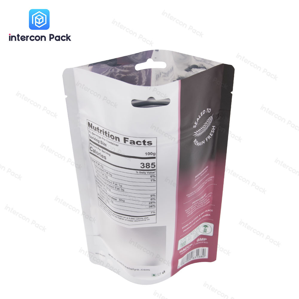 Light Weight Reusable Polyester Gusset Packaging Bag For Snack Nut
